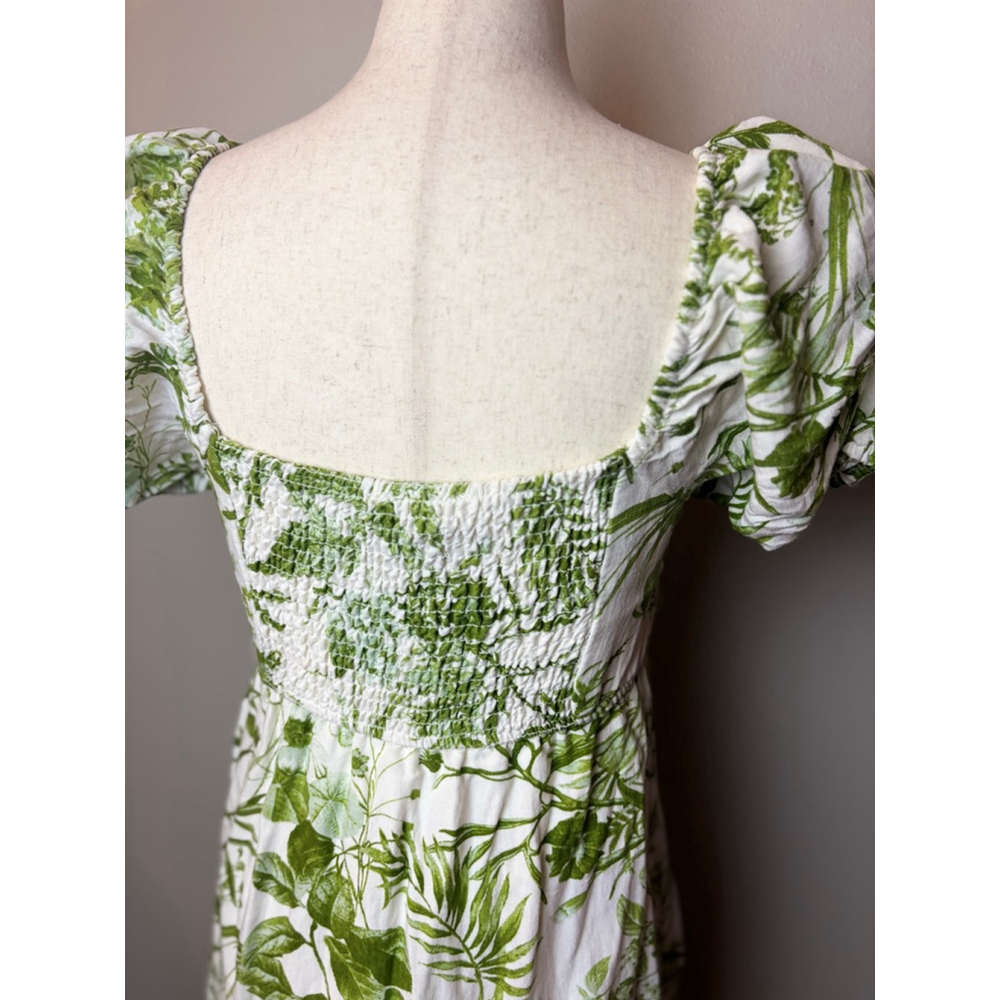 Anthropologie Sweet Wanderer Midi Dress s White Floral spring Easter brunch - Picture 6 of 10